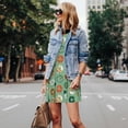 thumbnail image 4 of Fotbe Christmas Donuts Vestido de Verano sin Mangas para Mujer – Vestido Midi Línea A, Estilo Camiseta Floral, Vestido Playero Casual y Fluido, 4 of 7