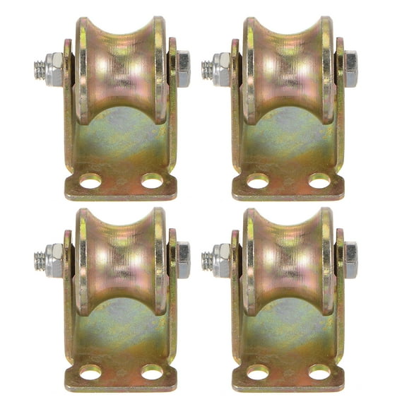 Uxcell 4pcs U Groove Caster 1.25" U-Shaped Sliding Gate Wheel Load Capacity 88lbs Per Wheel for Inverted Track