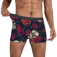 thumbnail image 2 of Kdxio Men's Boxer Briefs with Roses Skulls Print - Comfortable and Breathable Underwear for Everyday Wear, 2 of 7