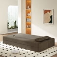 thumbnail image 6 of S-HOME Modern Folding Convertible  Floor Sofa with 2 Pillows , Corduroy Fabric Foam Sleeper Couch for Living Room and Playroom Use, Coffee, 6 of 13