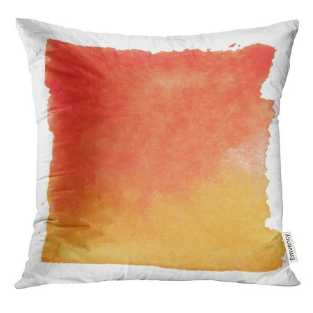 STOAG Blue Block Abstract Watercolor Hand Paint White Stains Red Orange Watercolour Colorful Splash Grainy Throw Pillowcase Cushion Case Cover 16x16