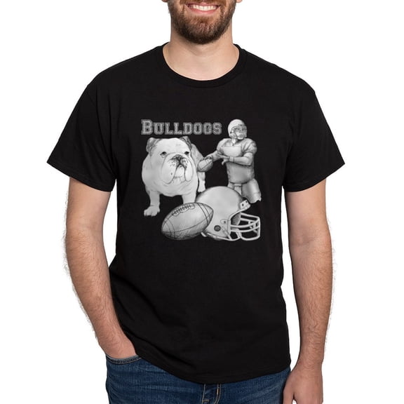 CafePress - Bulldog Collage Dark T Shirt - Men's Classic Graphic Cotton T-Shirt