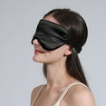 thumbnail image 4 of 19 Momme Sleeping Eye Mask 100% Pure Mulberry Silk Blackout Sleep Masks Soft Blindfold with Adjustable Strap for Men Women, 4 of 7