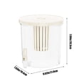 thumbnail image 2 of Beige Water Pitcher With Spout For Refrigerator Cold Beverage Dispenser Large Plastic Container 9.65 Inch, 2 of 8