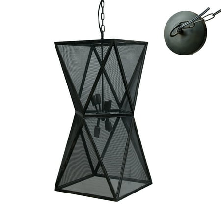 

Zander Pendant Black Metal 17 x 17 x 37 Modern Style