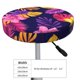 thumbnail image 4 of Balery Purple Flower Fundas de asiento para taburete de bar redondo de tela de terciopelo ajustables que protegen de arañazos y manchas para sillas de 14 a 17 pulgadas.-14 inch, 4 of 7