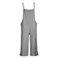 thumbnail image 4 of Utoimkio Women's Casual Overalls Bib Casual Loose Sleeveless Romper One Piece Wide Leg Jumpsuit for Women, 4 of 5