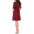 thumbnail image 3 of Mother Bee Maternity Knee Length Wrap Dress with Adjustable Belt, 3 of 4