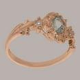 thumbnail image 4 of LBG British Made 18k Rose Gold Natural Aquamarine & Cultured Pearl Womens Anniversary Ring - 33 size options - Size 10.25, 4 of 8