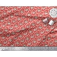 thumbnail image 2 of Soimoi Orange Moss Georgette Fabric Floral Damask Print Sewing Fabric Yard 42 Inch Wide, 2 of 3