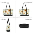thumbnail image 6 of FORMRS Canvas Laptop Tote Bag for Women with 15.6" Computer Compartments Shoulder Handbag, Sunflowers and Leaves Pattern, 6 of 7
