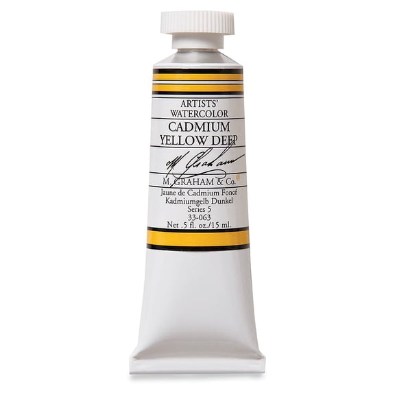 M. Graham Artists' Watercolor - Cadmium Yellow Deep, 15 ml Tube