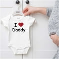 thumbnail image 5 of I Love Daddy Heart Dad Fathers Day Romper Boys or Girls Infant Baby Brisco Brands NB, 5 of 6