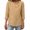Khaki, variant on Tqcoqu Womens Cotton Linen Shirts Summer Trendy Shirts 3/4 Sleeve Square Neck Blouses Button Down Gauze Tees Casual Tops,Beige Women's S-XXL