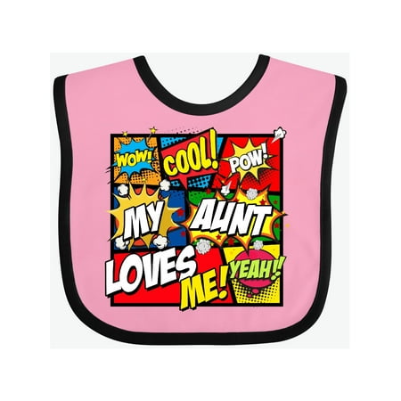 

Inktastic My Aunt Love Me Gift Baby Boy or Baby Girl Bib