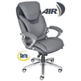 thumbnail image 2 of Scranton & Co Fauteuil de Direction Pivotant Moderne en Cuir pour Bureau, Gris, 2 of 4