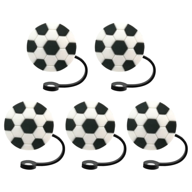 Fundas de silicona para pajitas deportivas Tapas de silicona para pajitas Pajitas para beber 5 unidades Adornos para pajitas Adornos para fiestas Adornos para pajitas Adornos decorativos
