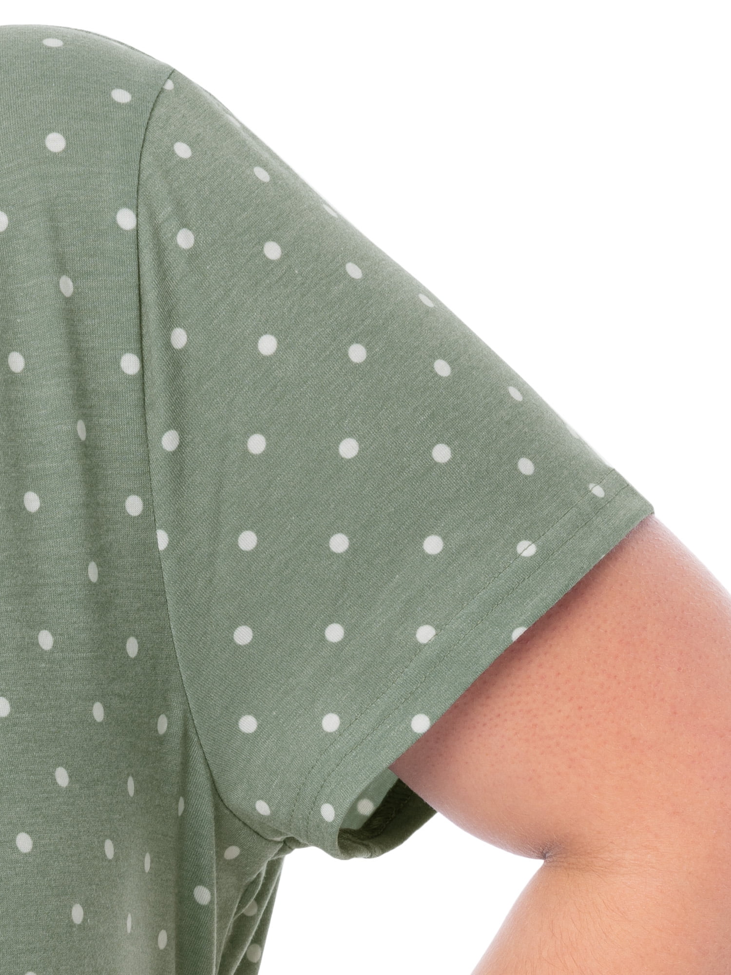 Fruit of the Loom Women's Soft & Breathable V-Neck Short Sleeve Top & Pajama Pant Set, Sizes S-4X