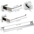 thumbnail image 7 of VELIMAX Premium Stainless Steel 4 Pieces Bathroom Hardware Accessories Set Wall Mounted Towel Bar Set, Polished, 23.6-Inch, 7 of 7