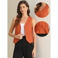 thumbnail image 2 of DARING DIVA Women's Waistcoat V Neck Crop Top Summer Vest S Orange, 2 of 6