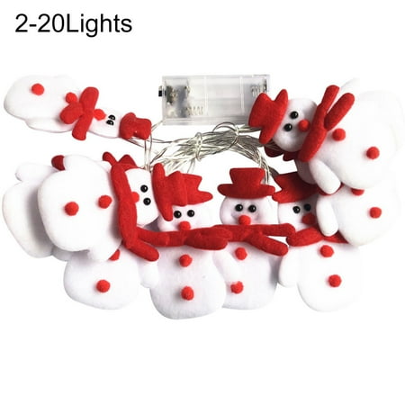

JHTongC 1 Set Decorative String Lamp Lovely Plush Exquisite Cute Snowman Christmas Pendant LED Light for Home