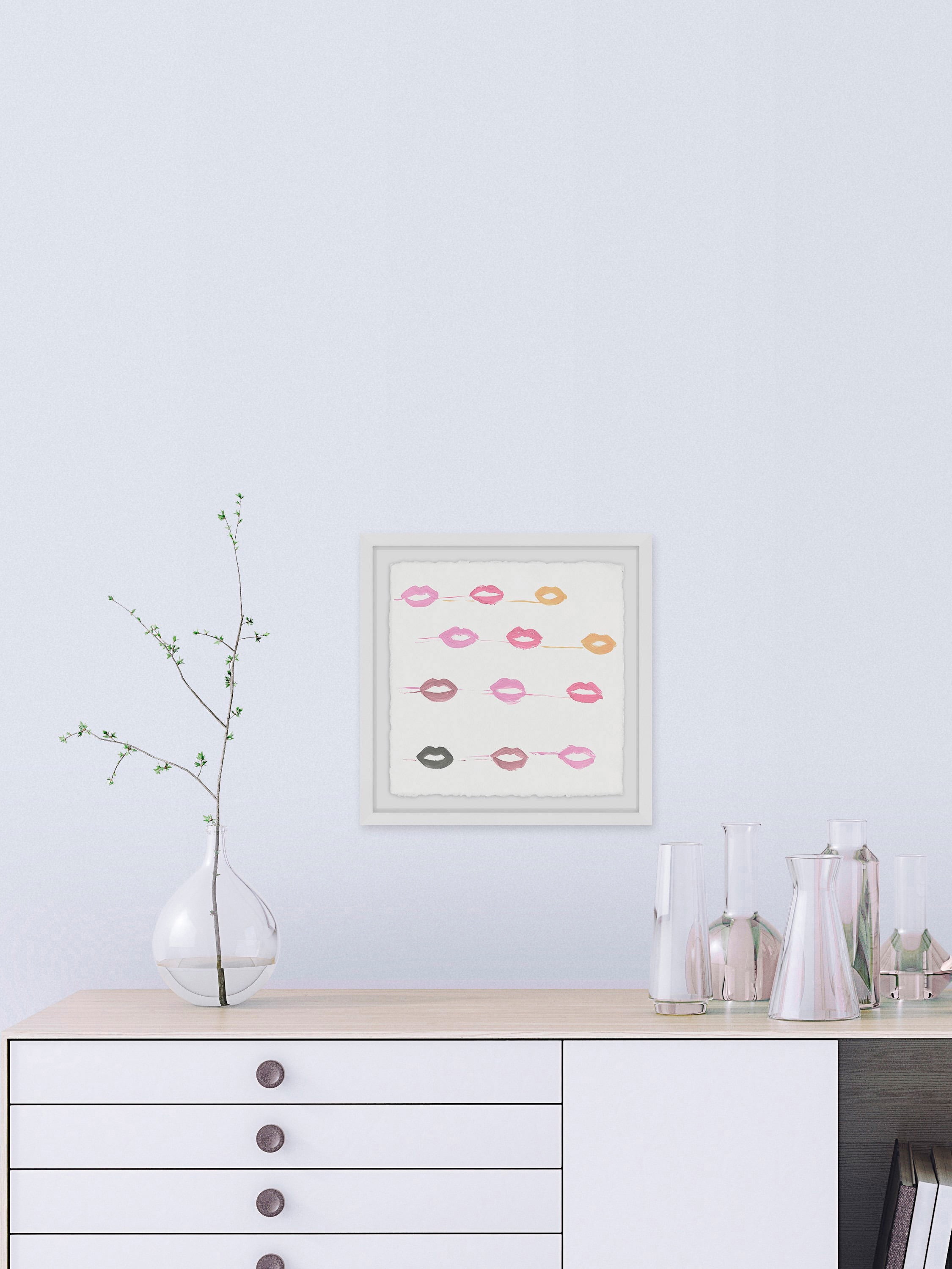 Flying Lips II Framed Painting Print