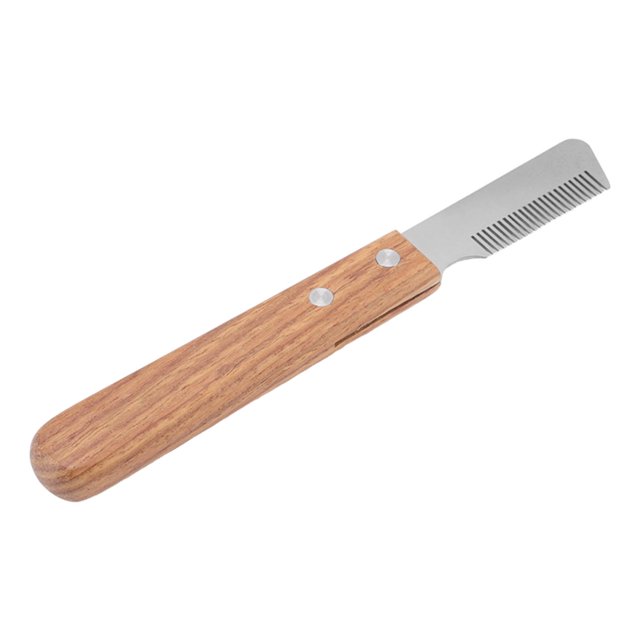 Dog Stripping Comb, Easy Stainless Steel Teeth Pet Stripper Comb With Wood Handle For Home For Cat