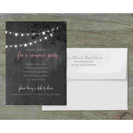A5 Invite - Summer Lights Deluxe Party Invites