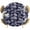 Blue, variant on Elephant Round Tablecloth 45-54 Inch Round Fitted Table Cloth with Elastic Edge, Black White Tropical Forest Trees Animals Waterproof Table Cover Protector for Outdoor Picnic Party Dining