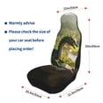 thumbnail image 4 of Gaeub Deep Forest Stone Green Dragon 2Pack Full Set Car Seat Covers with Soft Padding Universal Auto Front Seats Protector and Cushion Mat, 4 of 7