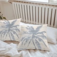 thumbnail image 5 of Outdoor Waterproof Pillow Covers Pack of 2, Vintage Palm Tree Rustic Wooden Board Hand Painted Style Decorative Throw Pillowcases Cushion Covers for Garden Patio Tent Sofa Couch, 24x24 inch, 5 of 8