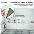 thumbnail image 5 of PowerSellerUSA Vinyl Self Adhesive Floor Tiles, 20 Pcs 12x12 inches with 1.2 mm Thickness Contemporary Peel and Stick Floor Tile Stickers, Square Flooring Tiles for Kitchen, Medium Silver Oak, 5 of 8