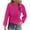 Hot Pink, variant on Dxzfnsa Womens Tops Trendy Dressy Casual Long Sleeve Shirts Crewneck Basic T Shirts Solid Loose Textured Outfits Blouses