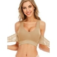 thumbnail image 5 of FANNYC Women's Seamless Cross Front Side Buckle Lace Sports Bras Workout Gym Activewear Bra With Removeable Pads, 5 of 7