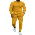 thumbnail image 1 of Mens Long Sleeve Outfits Stand Collar Sweatshirt Top and Sweatpants Tracksuit Set, 1 of 9