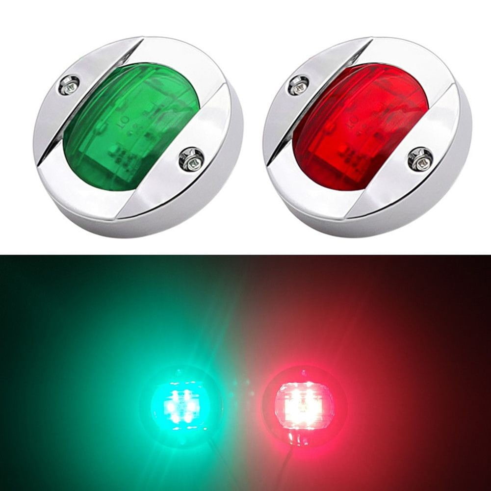 2X Red Green Navigation Boat Light LED 12V Yacht Stern Signal Lamp