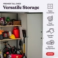 thumbnail image 4 of Keter Premier Tall Vertical Durable Resin Outdoor Storage Shed With Floor and Locking Double Doors, Grey, 4 of 18