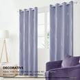 thumbnail image 5 of Deconovo Silver Wave Foil Printed Blackout Curtains, Thermal Insulated Grommet Top Drapes (52 x 72 inch, Light Purple, 2 Panels), 5 of 8