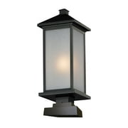 Z-Lite 547PHB-SQPM Black Vienna 1 Light Outdoor Pier Mount Light