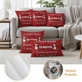 thumbnail image 6 of Christmas Red Outdoor Waterproof Pillow Covers, Cute Xmas Snowman Snowflakes Winter Vintage Decorative Square Throw Pillowcase Sofa Cushion Sham for Patio/Couch/Chair, 24"x24" 2 Pack, 6 of 8