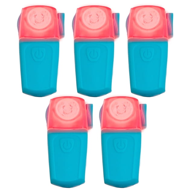 Paquete de 5 Luces Leds Rojas Impermeables De Bicicleta Con 3 Funciones Azul