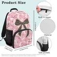 thumbnail image 7 of HUISEFOR Pink Camo Bow School Backpack for Teen Girls 17 Inches Large Capacity School Bag with Front Zipper Comfortable Travel Bags Breathable College Students Backpacks, 7 of 7