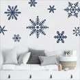 thumbnail image 2 of Winter Snowflakes Christmas Decals and Decor Vinyl Lettering Decal Stickers Self Adhesive - Jumbo set of 9 - Sizes Range from 8"-20" - Color: Navy, 2 of 5