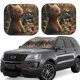 thumbnail image 1 of Balery Sunshine Butterfly Flower Bear Parasol para parabrisas de coche de 2 piezas | Parasol plegable para parabrisas delantero de coche para la mayoría de sedanes-Large, 1 of 6