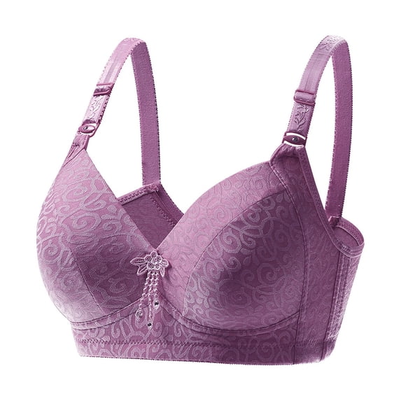 Eashery Womens Bras Wirefree Everyday Bra Comfort Bra Purple 38