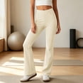 thumbnail image 4 of Womens Yoga Pants with Pockets High Waisted Leggings Yoga Dress Pants Tummy Control Stretch Casual Straight Leg Bottoms, 4 of 8