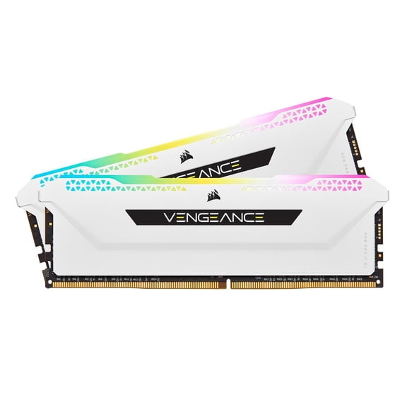 Corsair Vengeance RGB Pro SL 16GB (2 x 8GB) DDR4 DRAM 3200MHz C16 Memory Kit, White