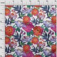 thumbnail image 3 of oneOone Polyester Lycra Fuschia Pink Fabric Florals Craft Projects Decor Fabric Printed By The Yard 56 Inch Wide, 3 of 4
