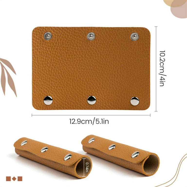  IUAQDP 2 Pieces Leather Luggage Handle Wraps Handbag Handle Grip  Protectors, Soft Purse Strap Cover Pad with Brass Clasps for Wallet Tote  Bag Suitcase Travel Bag Shopping Bag, Brown : Clothing