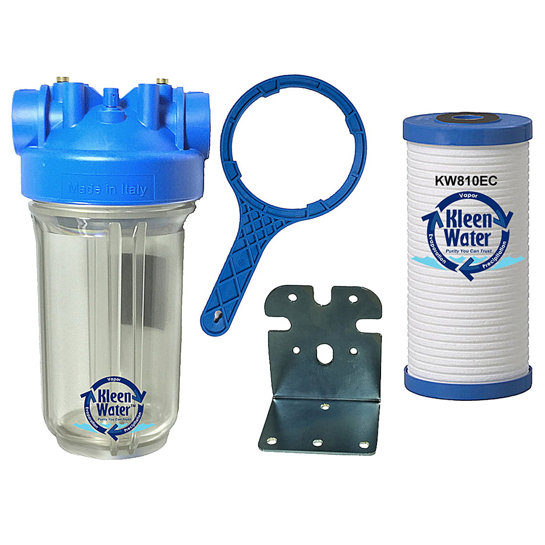 Details about   Dual 4.5" x 10" Big Blue Filter Housing with Fluoride Chlorine Reducing Filters